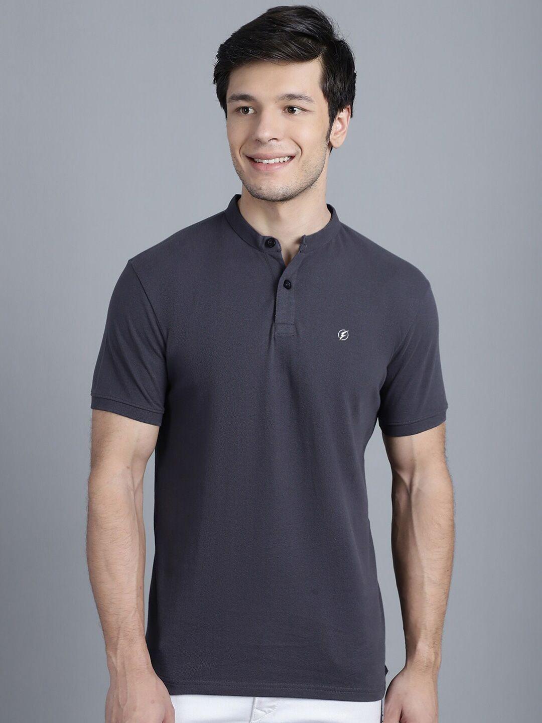 friskers henley neck pure cotton casual t-shirt