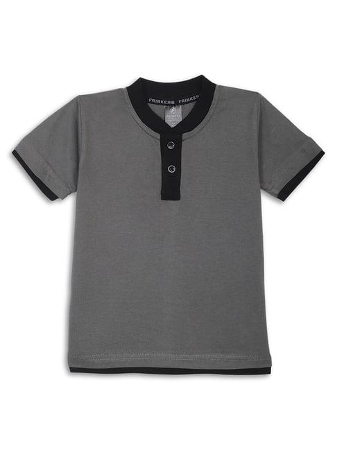 friskers kids grey solid t-shirt
