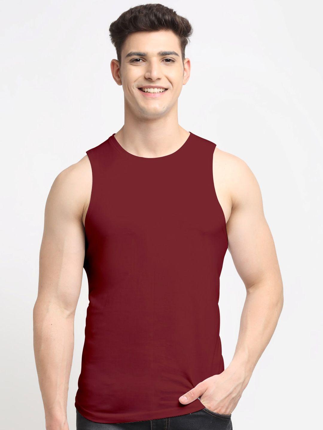 friskers men pack of 2 solid pure cotton innerwear vest