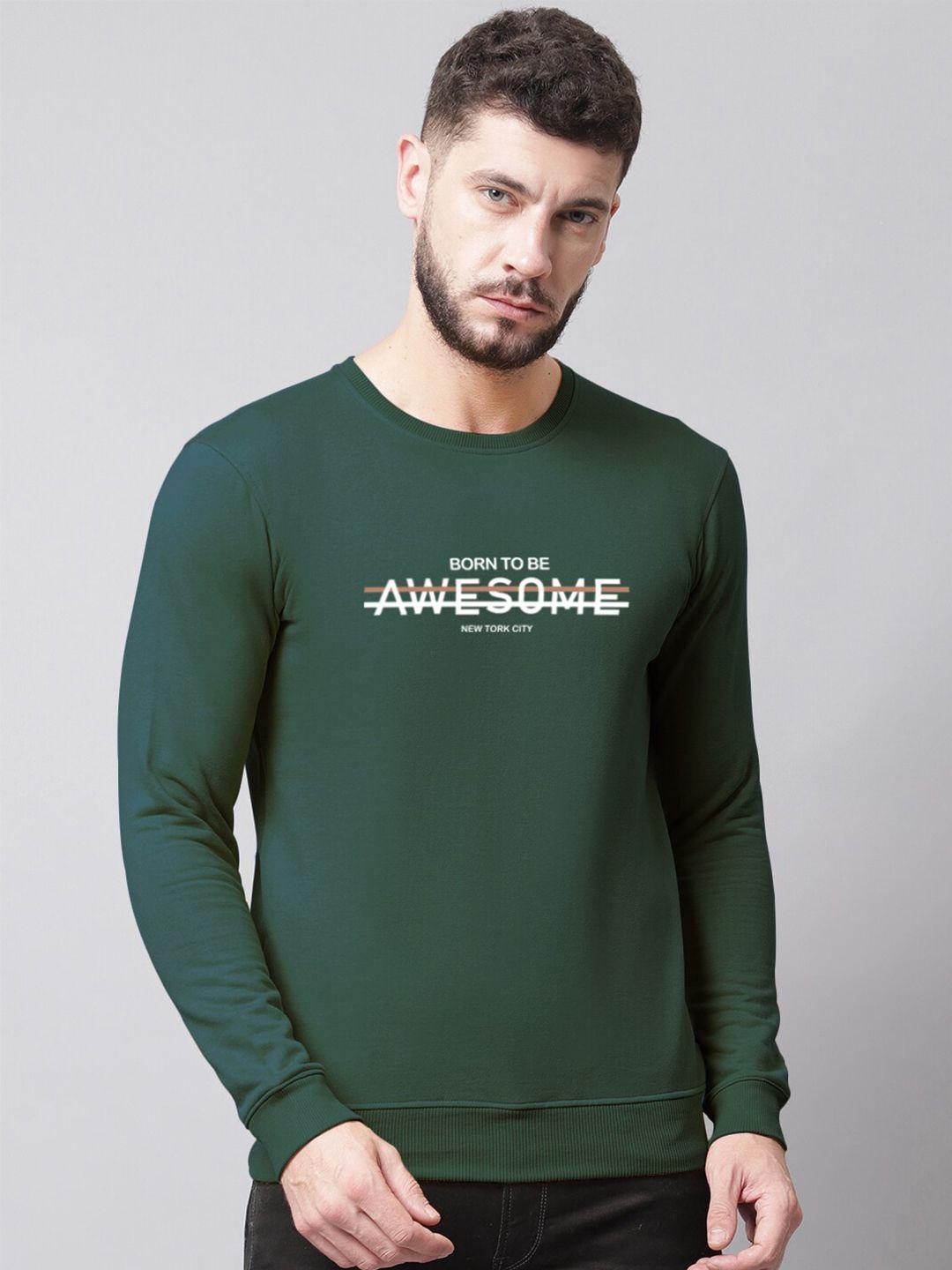 friskers men printed fleece sweatshirt