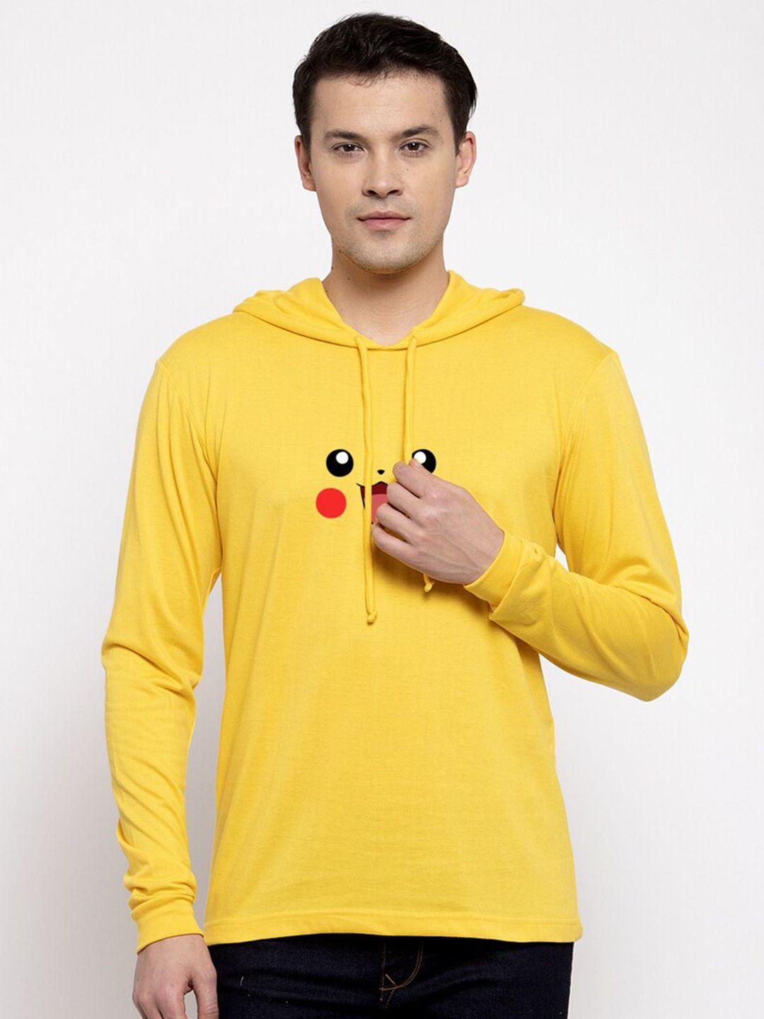 friskers men yellow pikachu printed t-shirt