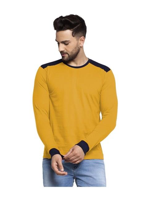 friskers mustard full sleeves cotton t-shirt