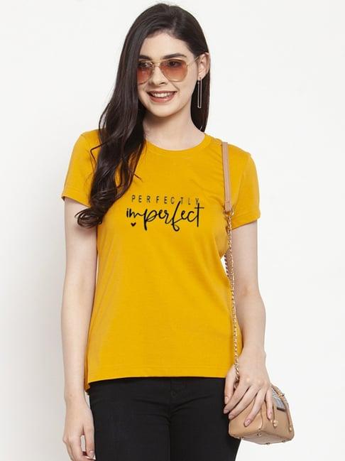 friskers mustard printed t-shirt