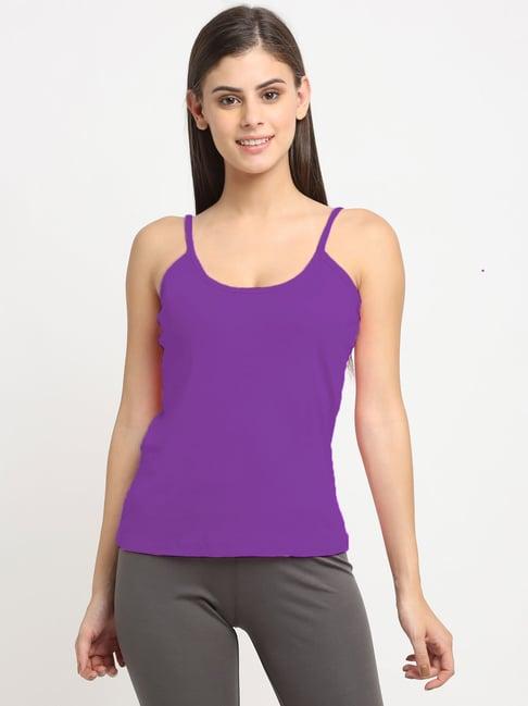 friskers purple slim fit camisole