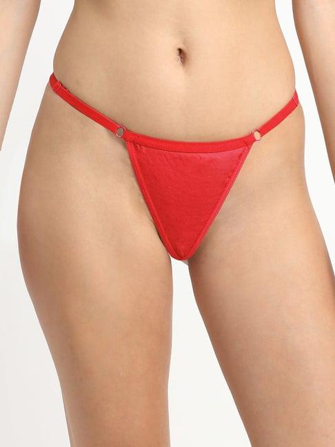 friskers red thong panty