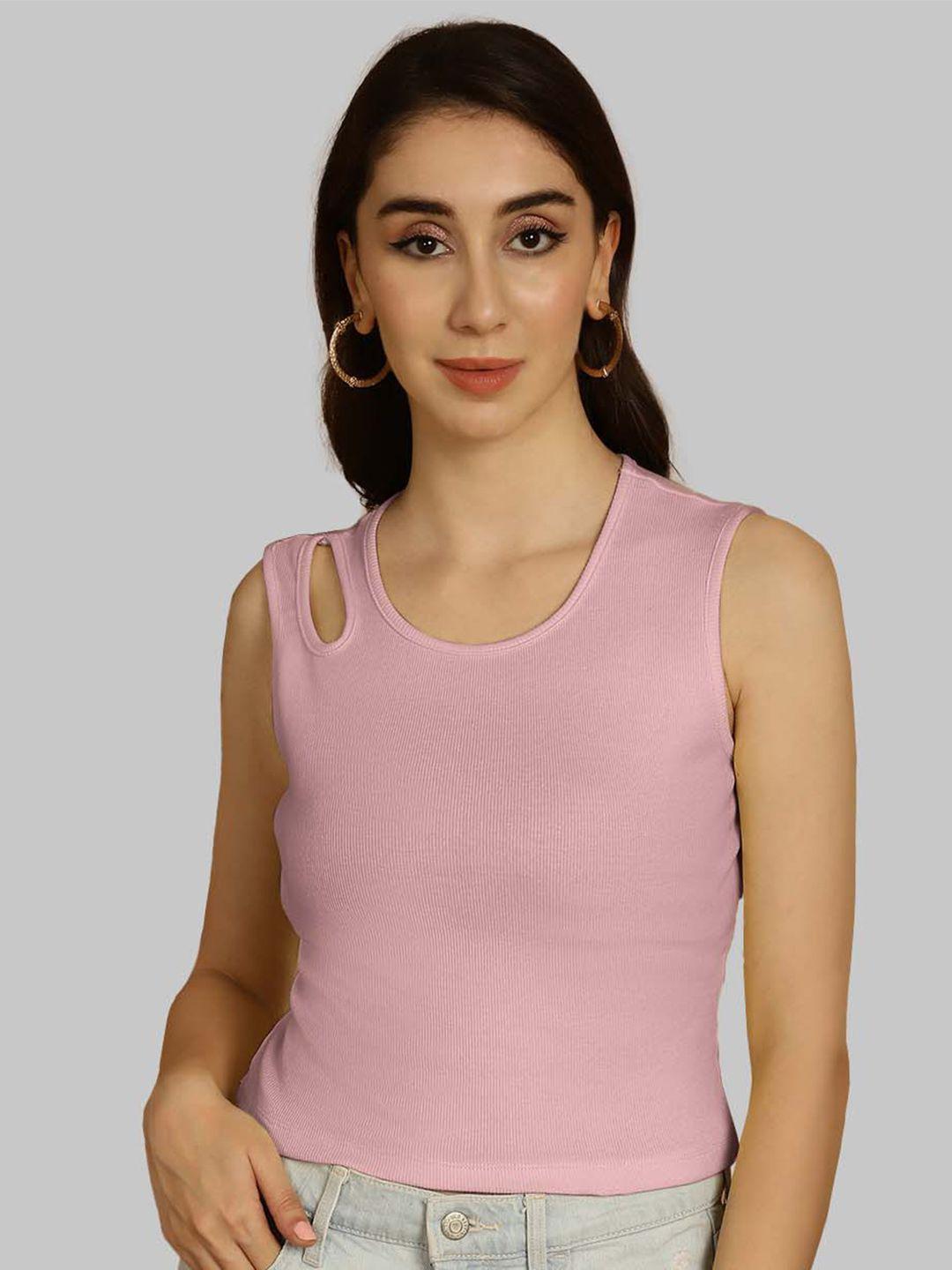 friskers round neck sleeveless crop top