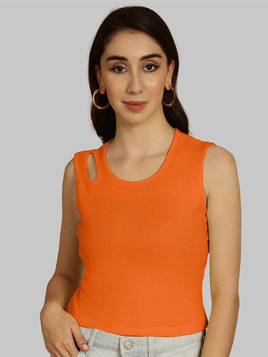 friskers round neck sleeveless crop top