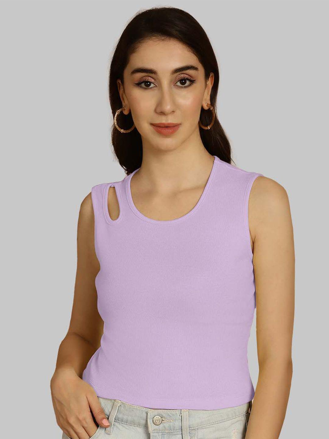 friskers round neck sleeveless crop top