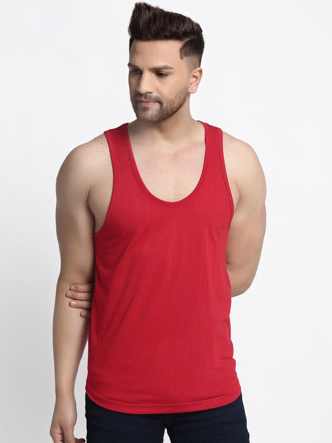 friskers scoop neck pure cotton gym innerwear vests