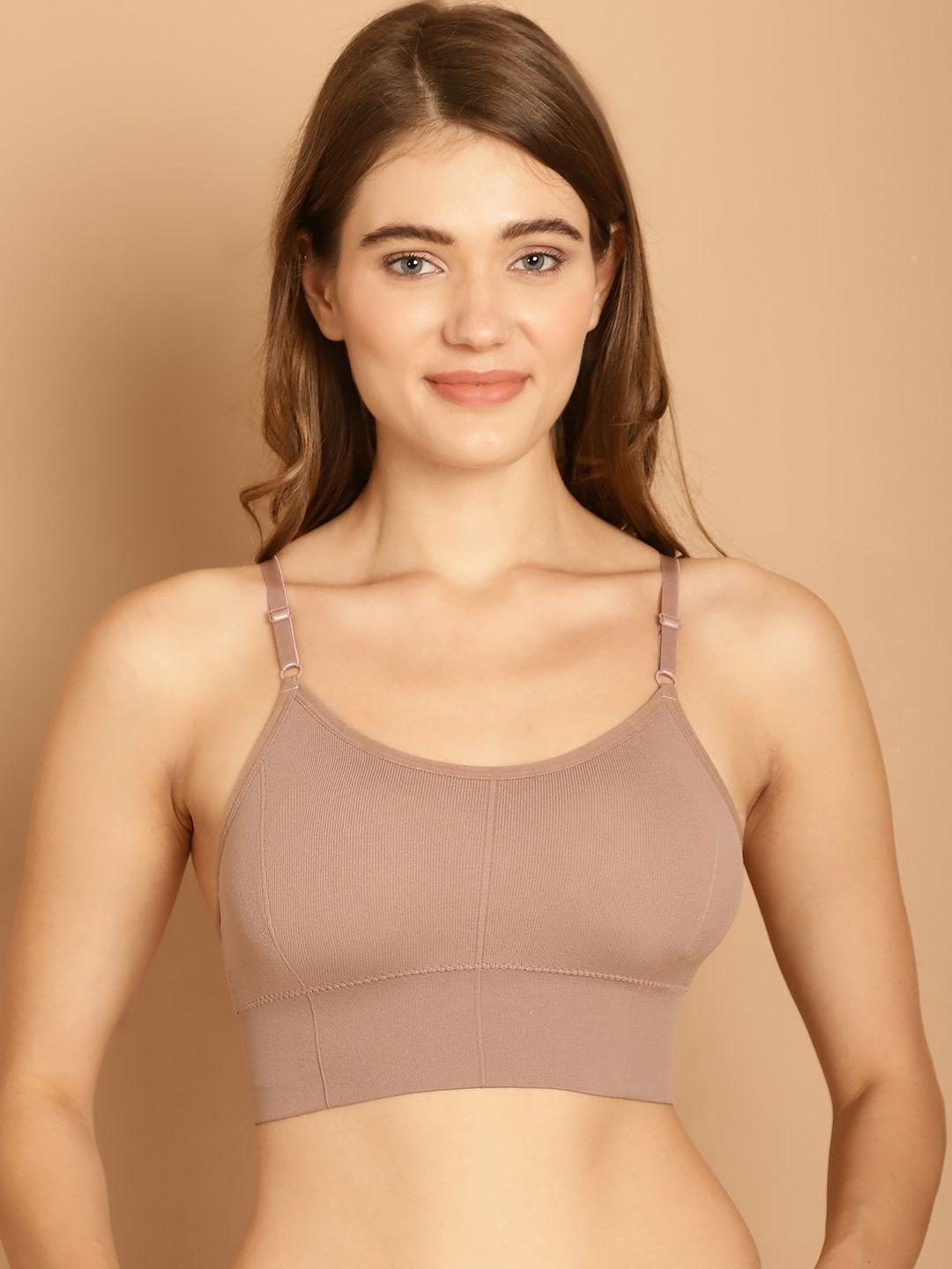 friskers taupe full coverage lightly padded bra