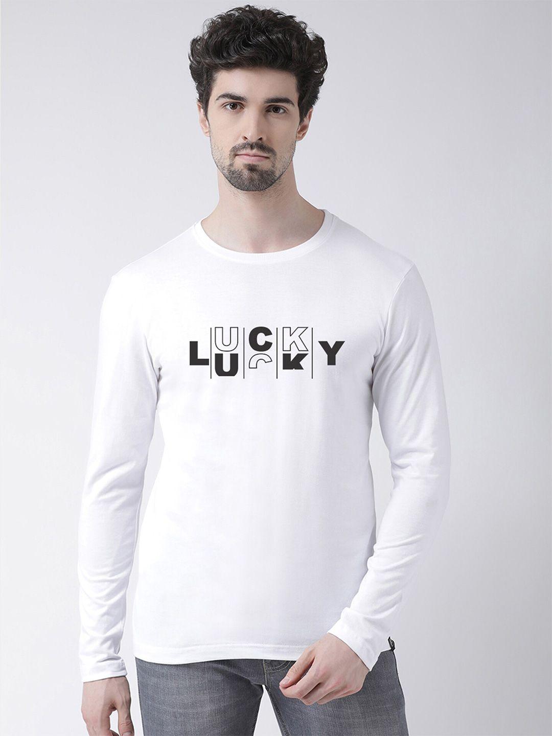 friskers typography printed pure cotton slim fit t-shirt