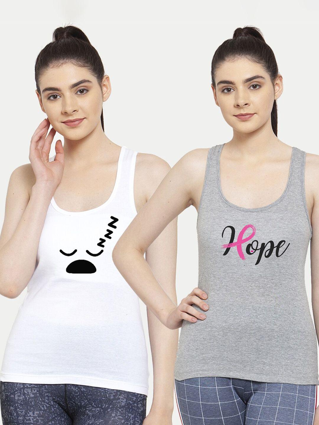 friskers women pack of 2 printed tank top