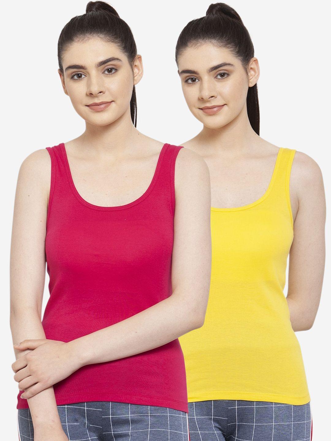 friskers women pack of 2 solid tank top