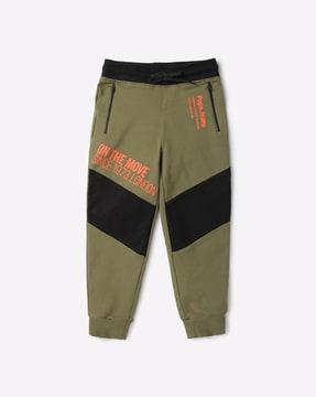fritto paneled joggers with zipper pockets