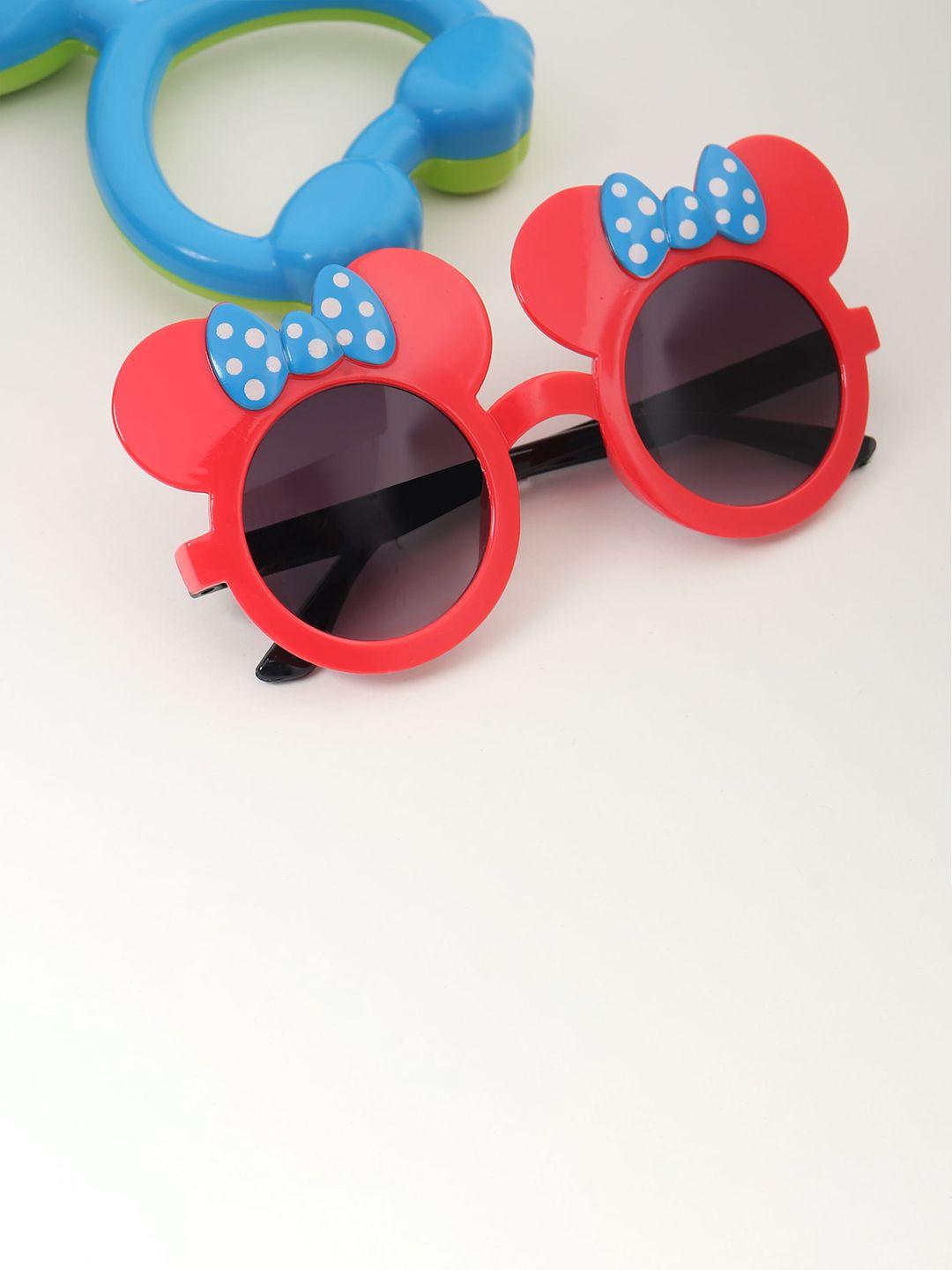 froggy girls black lens & red round sunglasses fg-290-rd