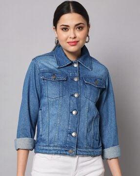 front button flap pockets jacket