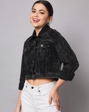 front button flap pockets jacket