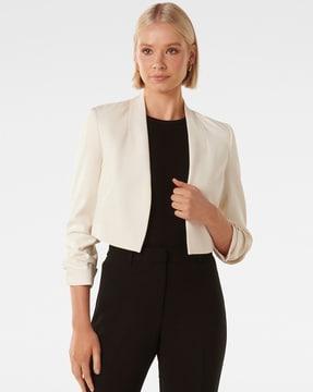 front-open crop jacket