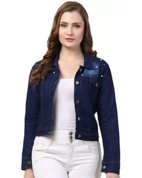 front-open jacket with flap pocket