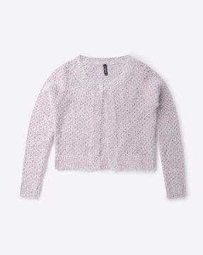 front-open knitted cardigan