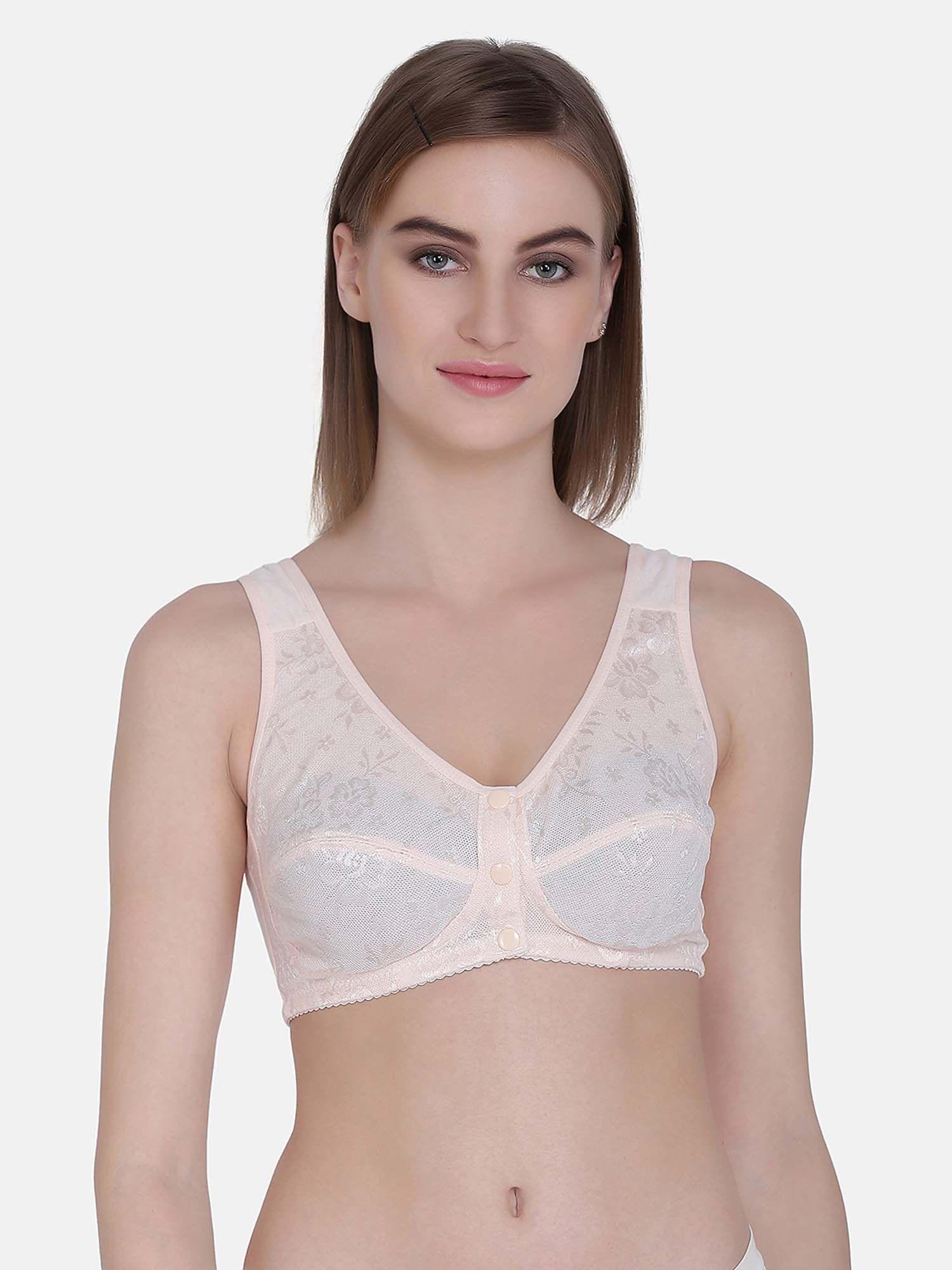 front open maternity bra - beige