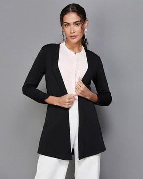 front-open shrug with full-sleeves