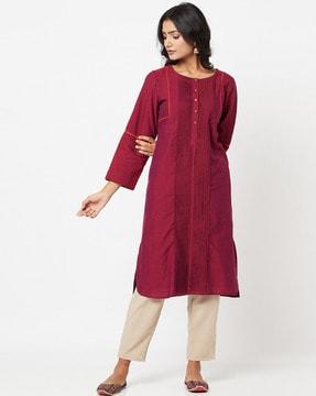 front pintuck long kurta