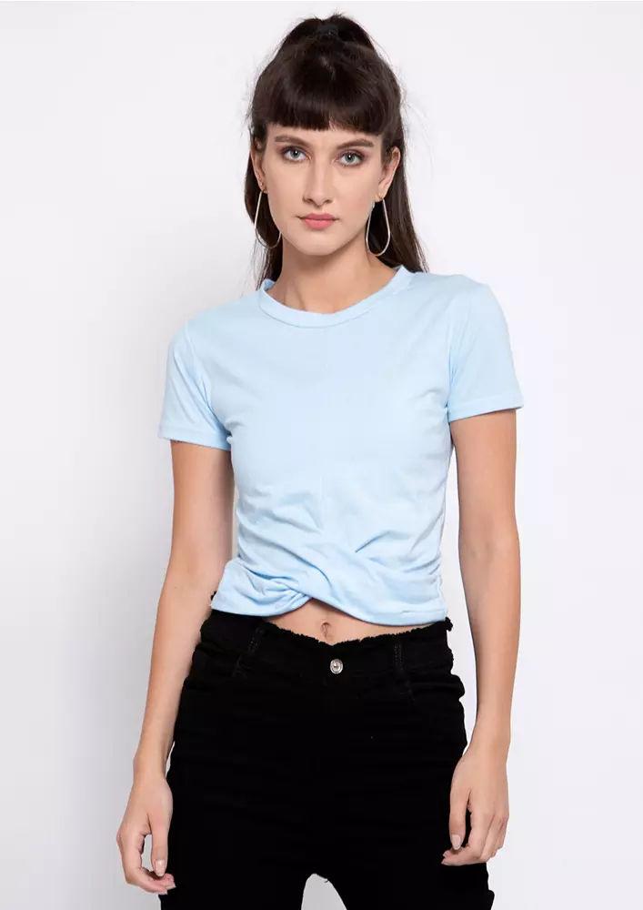 front twisted crop top