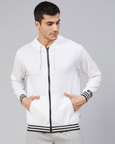 front-zip hooded sweatshirt