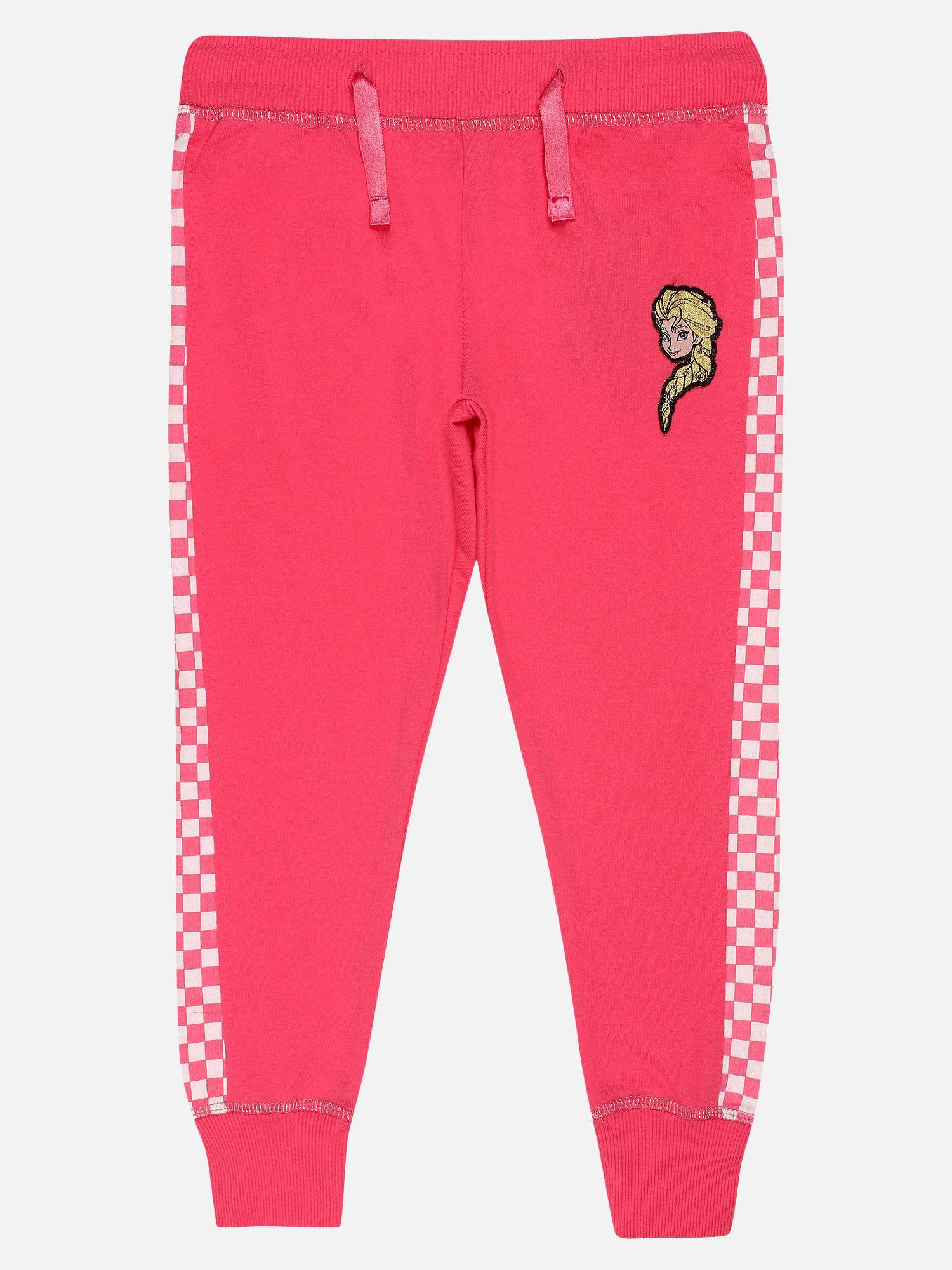 frozen featured pink joggers for girls