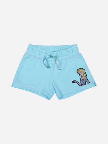frozen featured blue shorts for girls