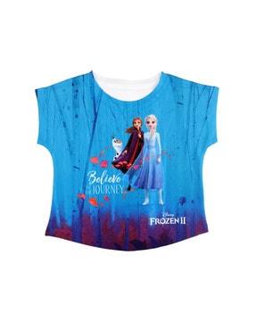 frozen print crew-neck top