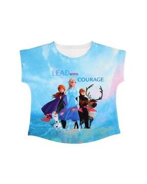 frozen print crew-neck top