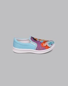 frozen print mid-top casual shoes