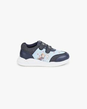frozen print shoes with velcro fastening