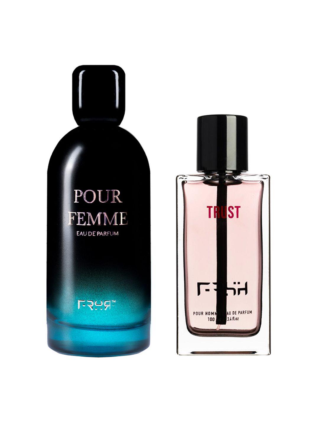 frsh set of men trust pour homme 100 ml & women pour femme eau de parfum 110 ml