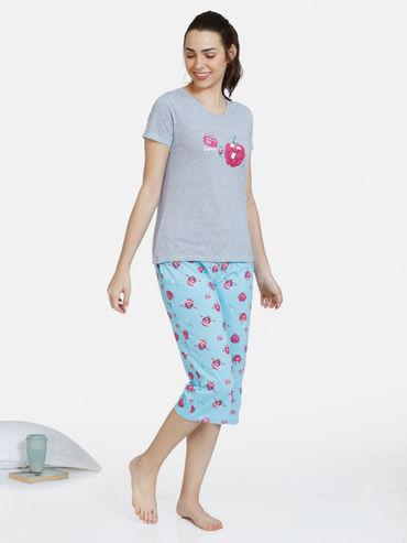 fruggies knit cotton capria set - splish splash