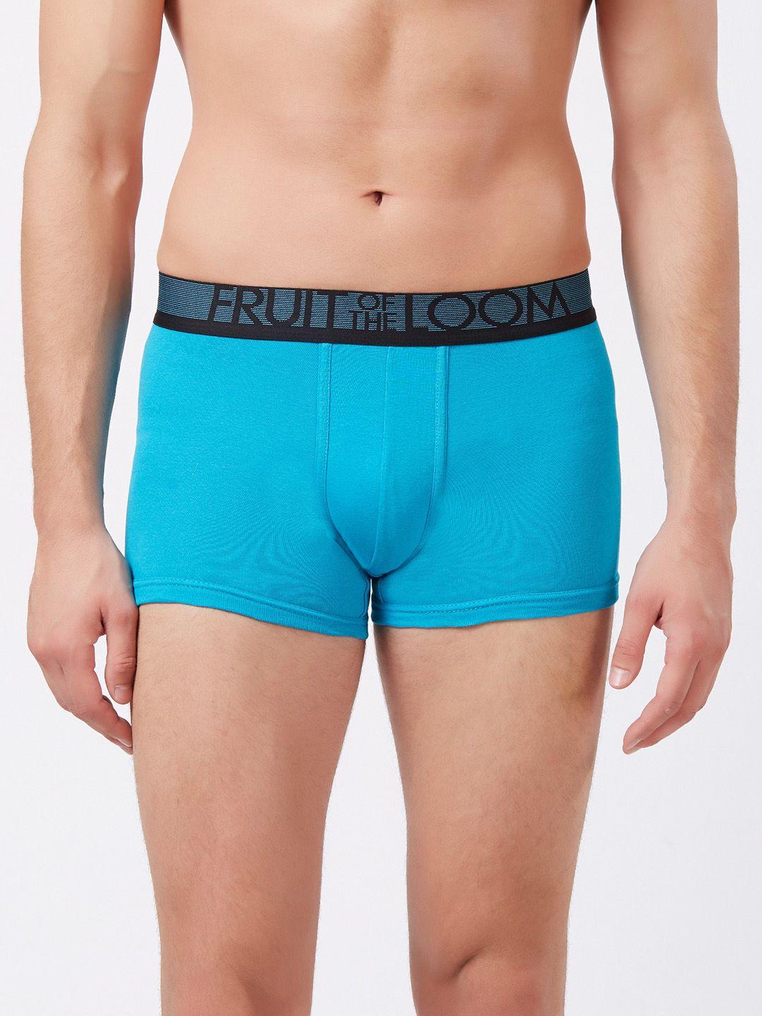 fruit of the loom men blue solid trunks mtr08-a1s3