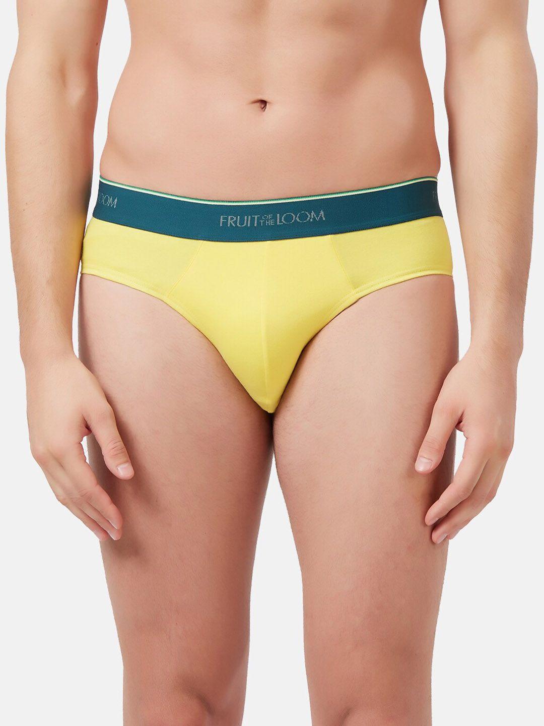 fruit of the loom men yellow solid basic briefs mhb06-a1s5