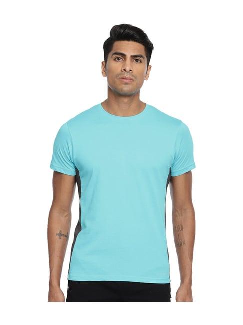 fruit of the loom aqua blue regular fit t-shirt