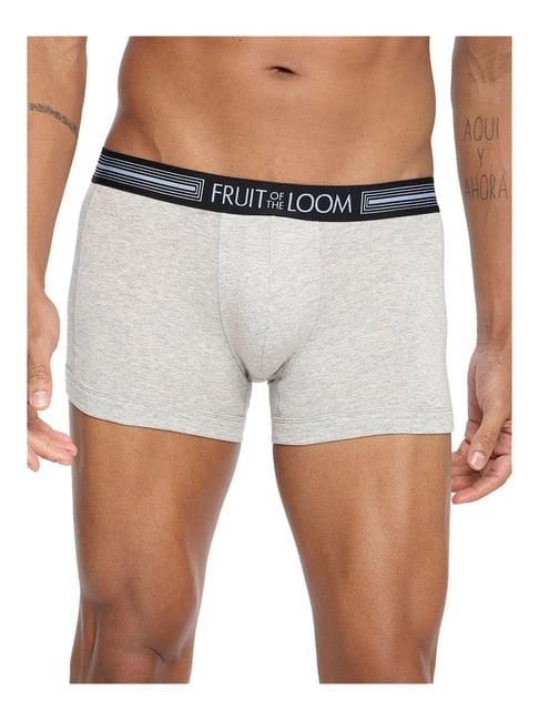 fruit of the loom light grey regular fit trunks