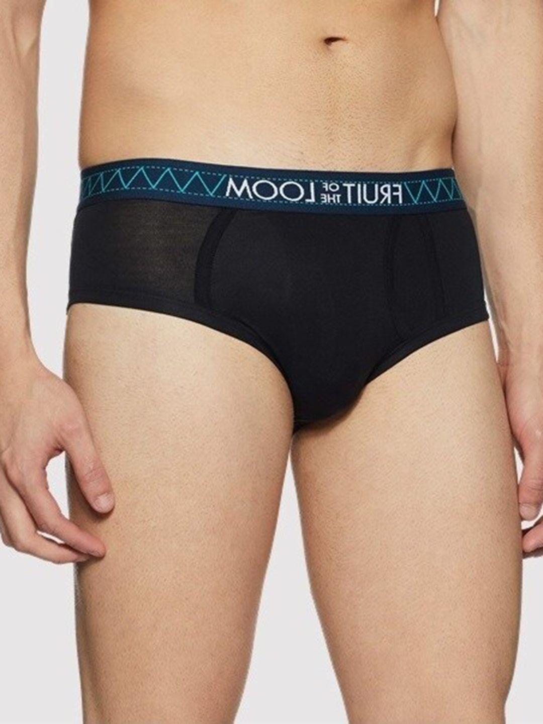 fruit of the loom men black solid basic briefs