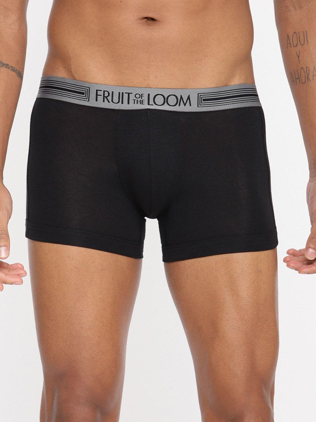 fruit of the loom men black solid trunks mtr20-a1s1