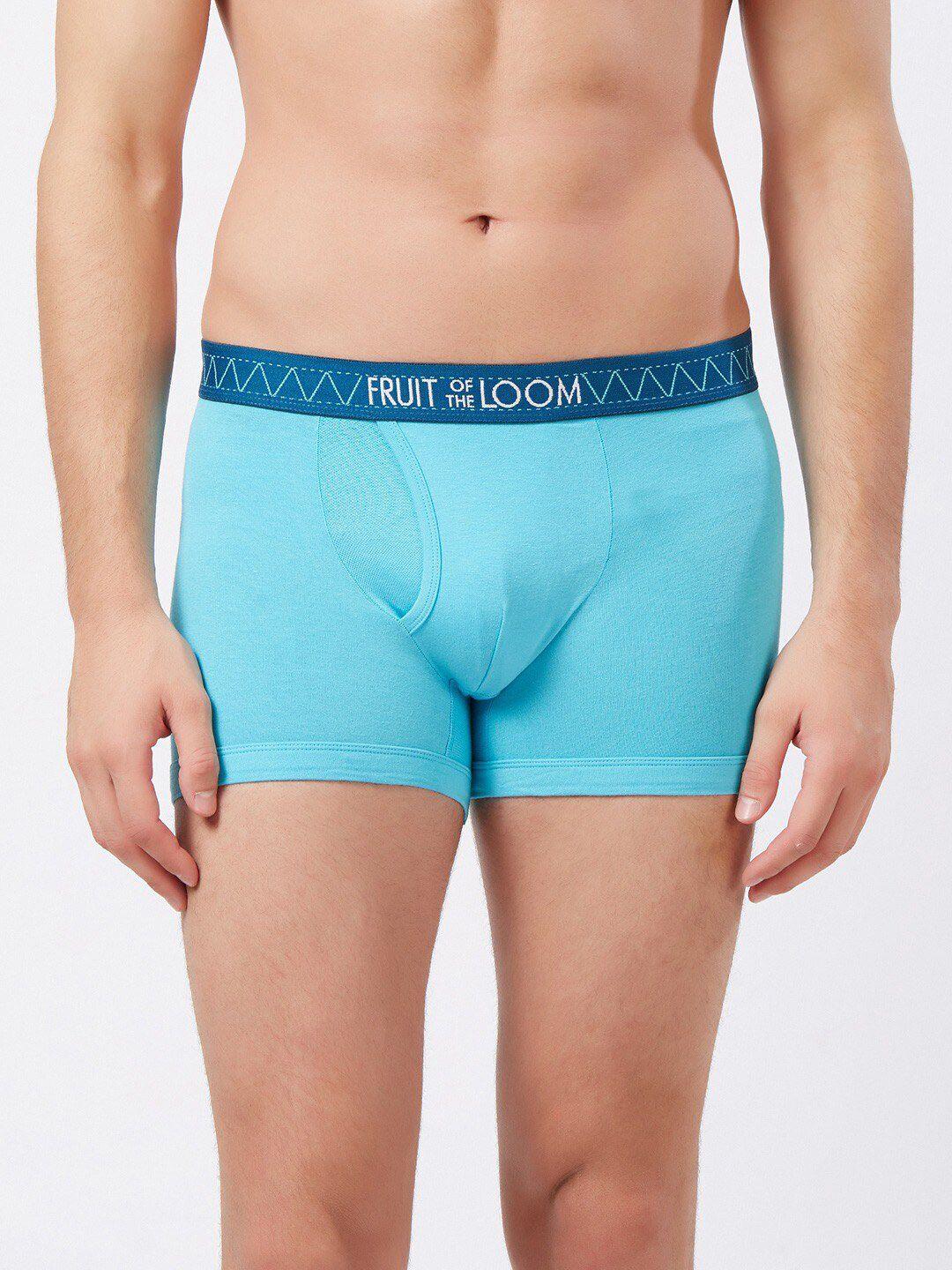 fruit of the loom men blue trunk