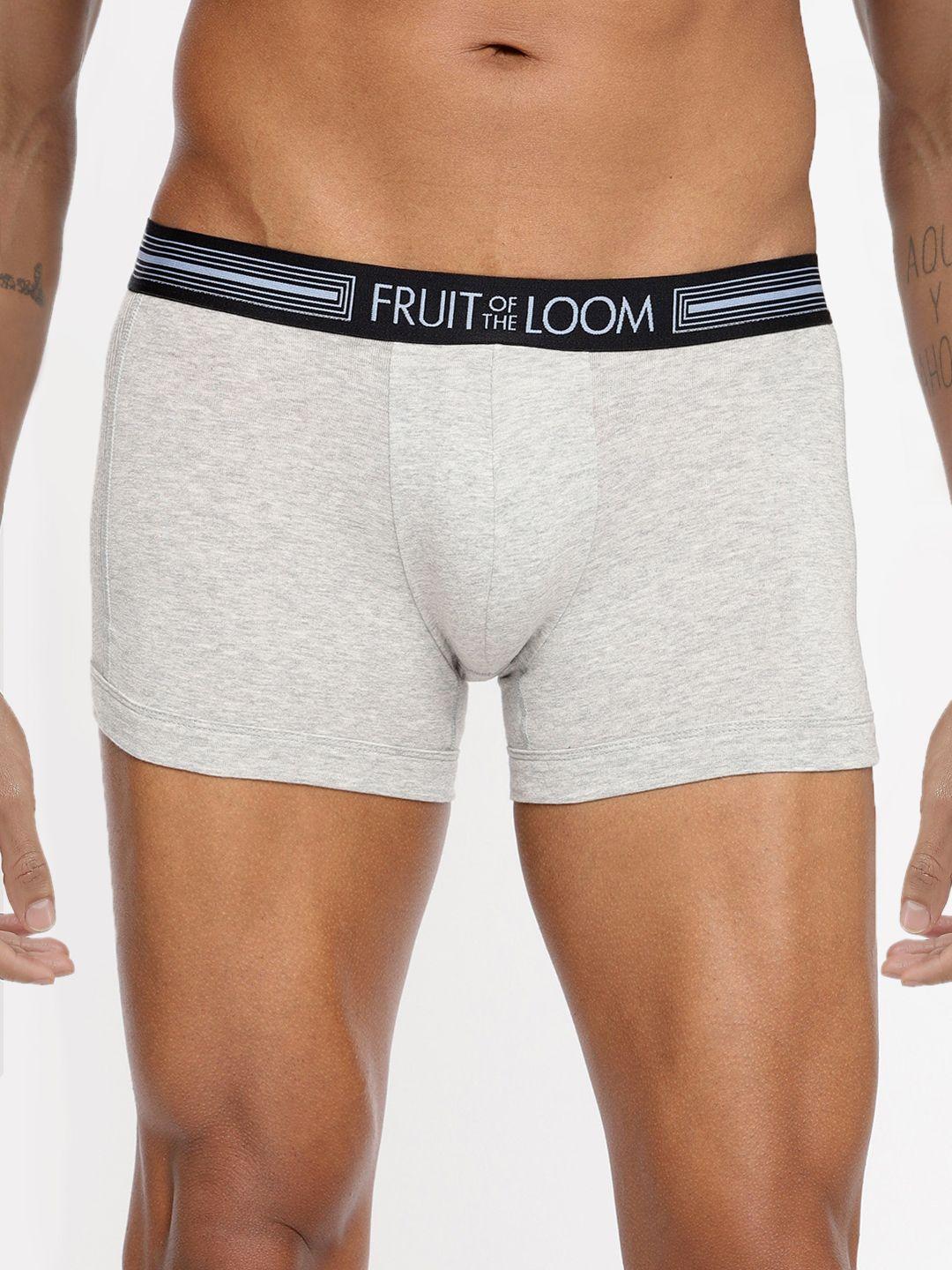 fruit of the loom men grey melange solid flex trunk mtr20-a1s2