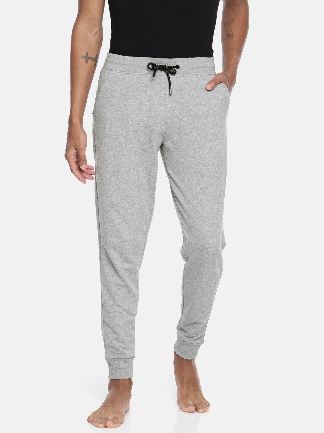 fruit of the loom men grey melange solid lounge pants