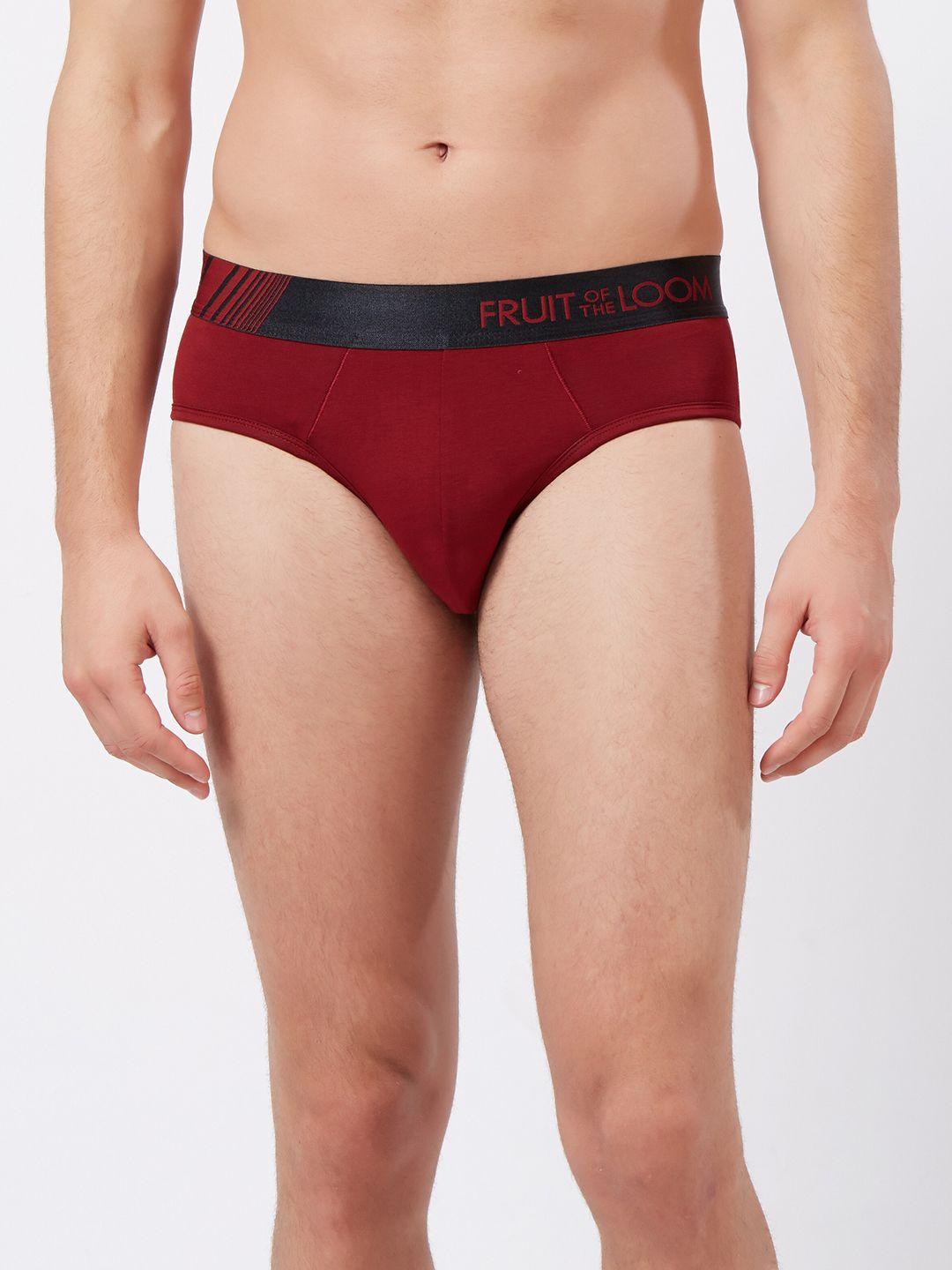 fruit of the loom men maroon solid hip briefs mhb10-a1s4