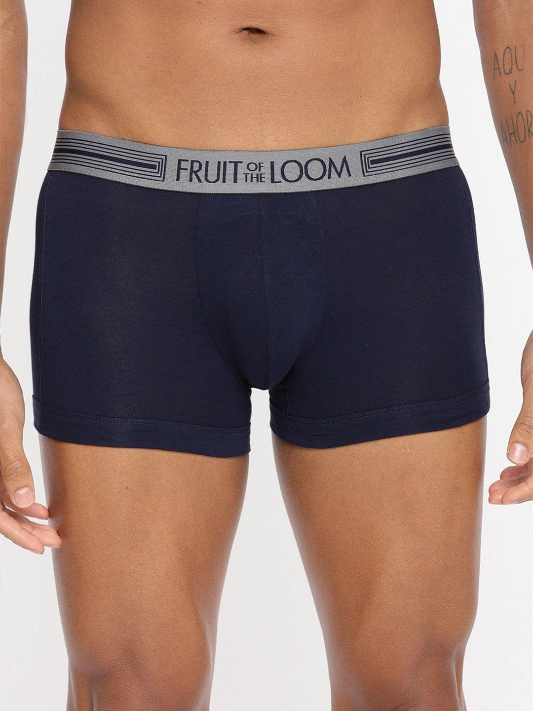 fruit of the loom men navy blue solid trunk mtr20-a1s4