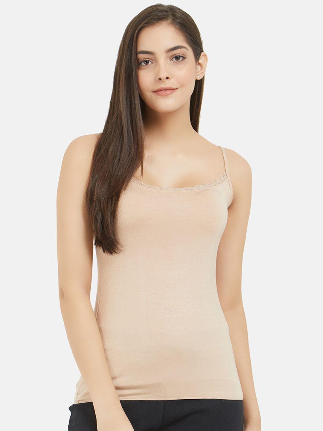 fruit of the loom women beige solid camisole