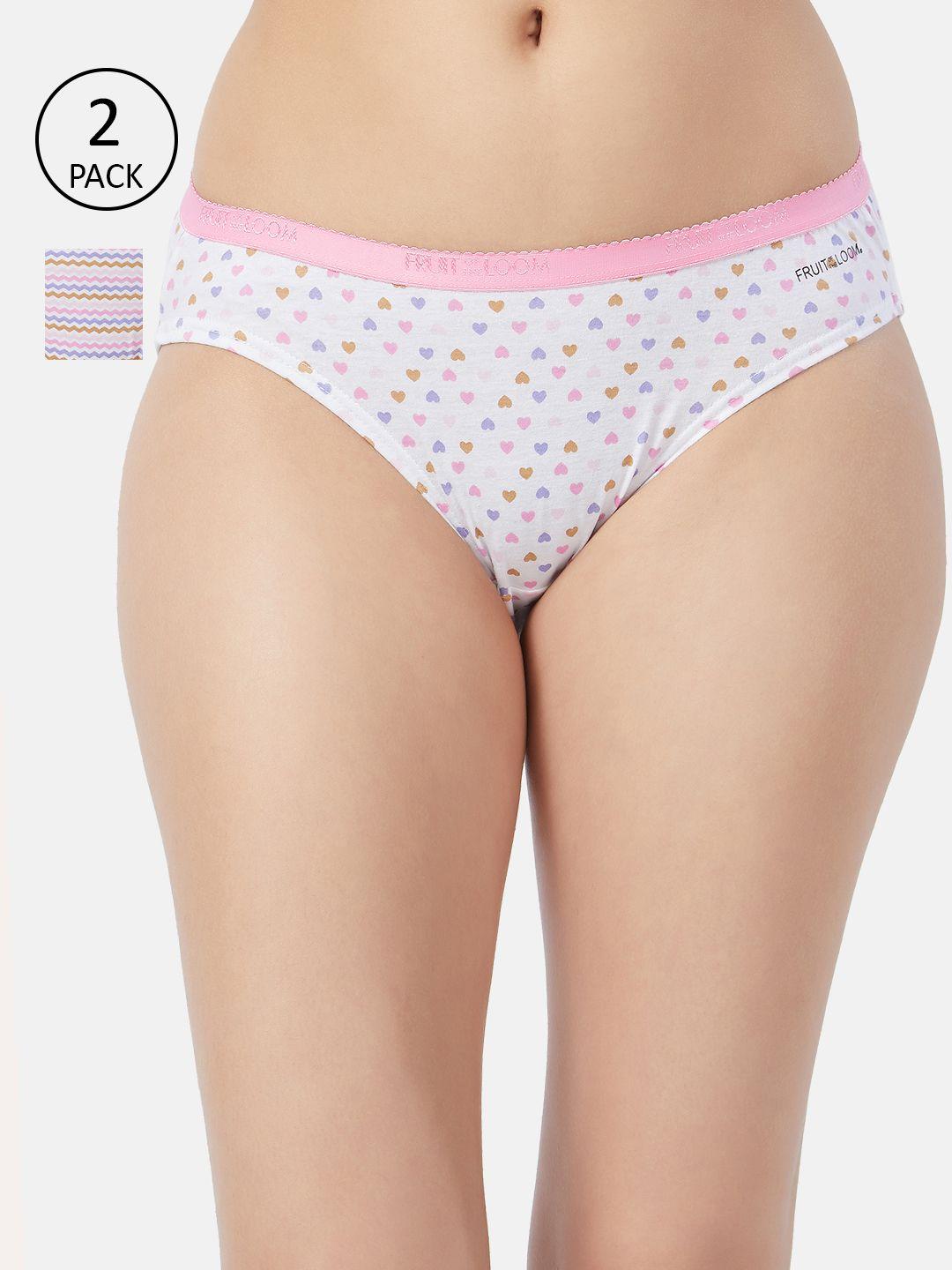 fruit of the loom women pack of 2 printed hipster briefs fhpp02-2p-la1p2